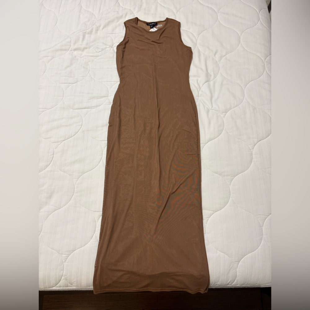 BNWT See You Monday Brown Sleeveless Midi Dress